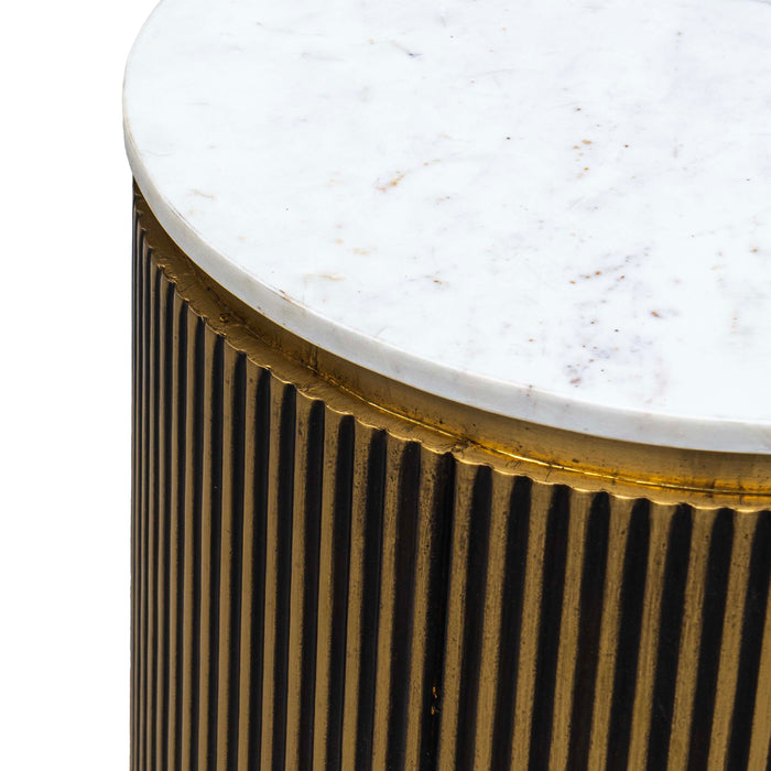 Naoki Marble With Brass Side Table