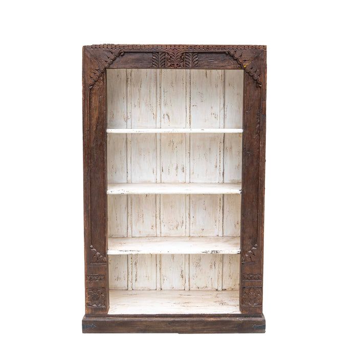 Ryuu Mango Wood White Distress Book Shelf