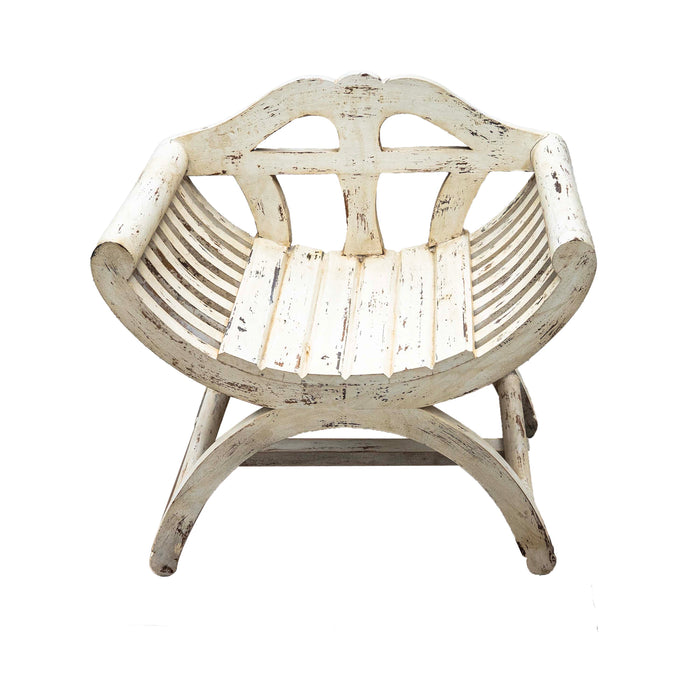 D'Arsy Mango Wood White Distress Bench