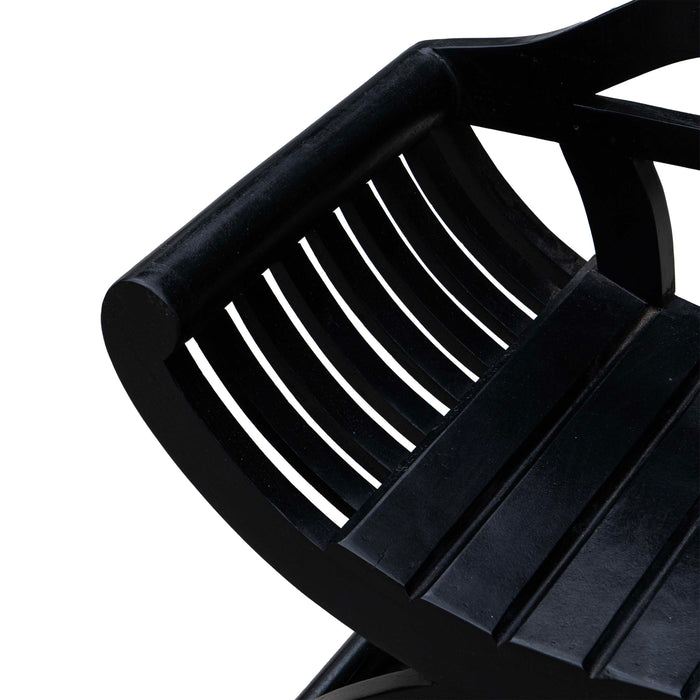 D'Arsy Mango Wood Black Matt Bench