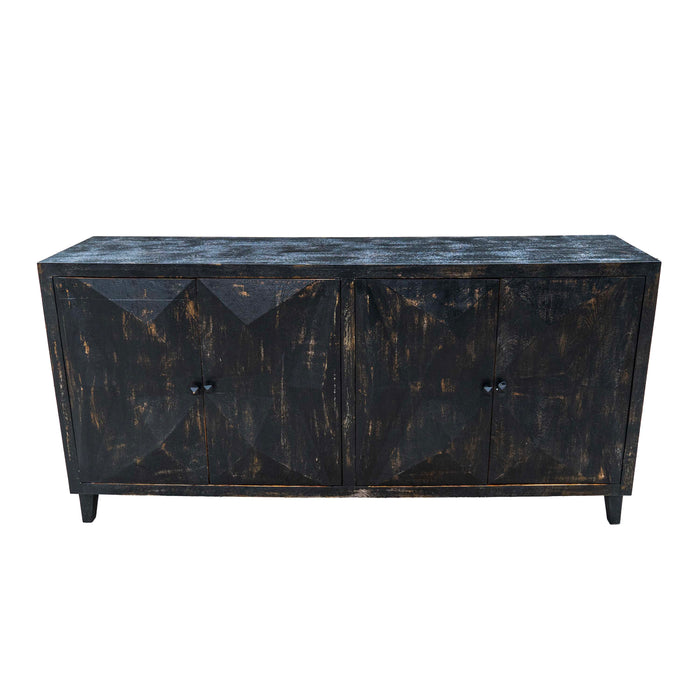 Kailani Mango Wood Black Distress Side Board