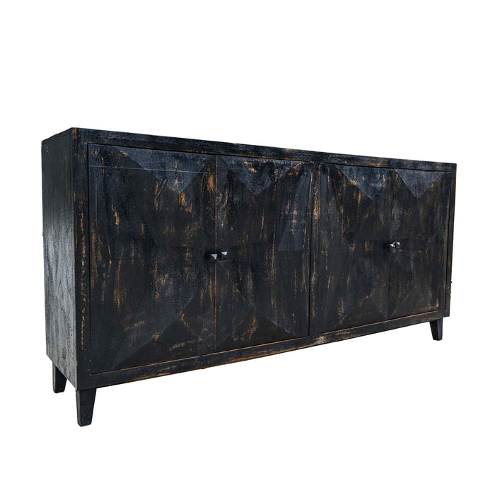 Kailani Mango Wood Black Distress Side Board