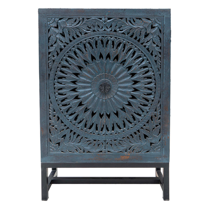 Kaida Mango Wood With Iron Cabinet