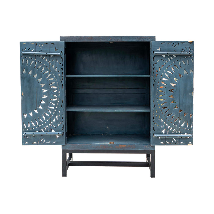 Kaida Mango Wood With Iron Cabinet