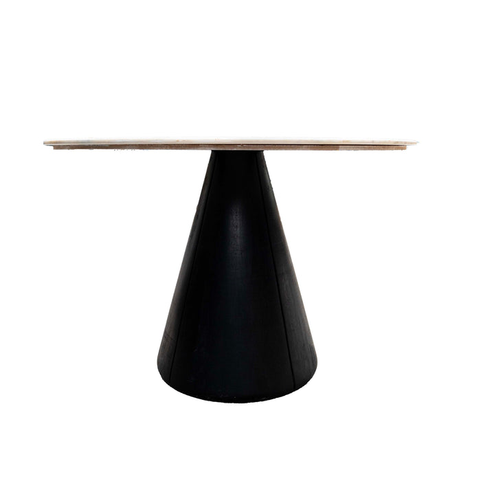 Yuna Mango Wood With Marble Black Matt High Table