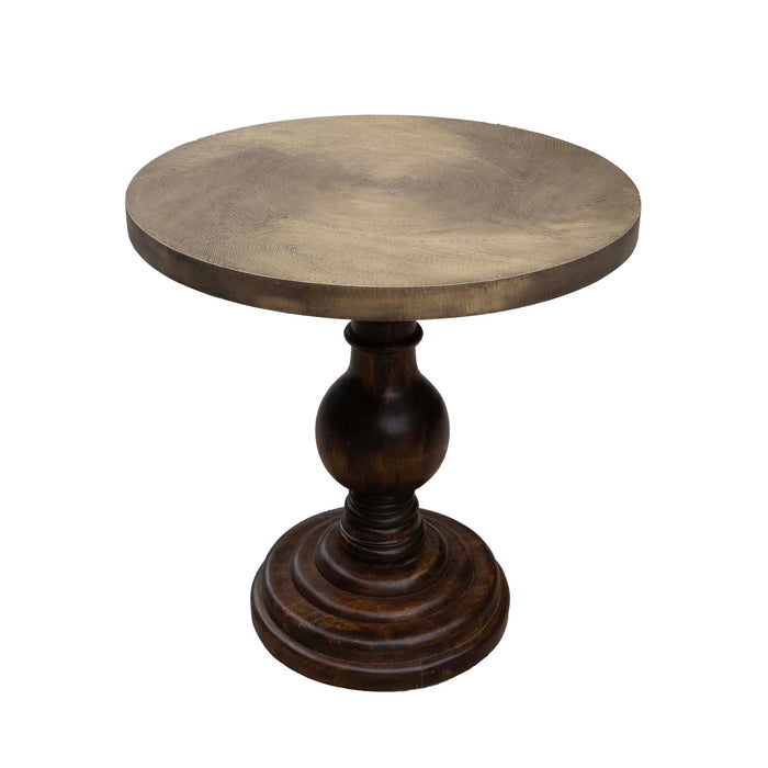 Kayda Mango Wood With Brass Dining Table