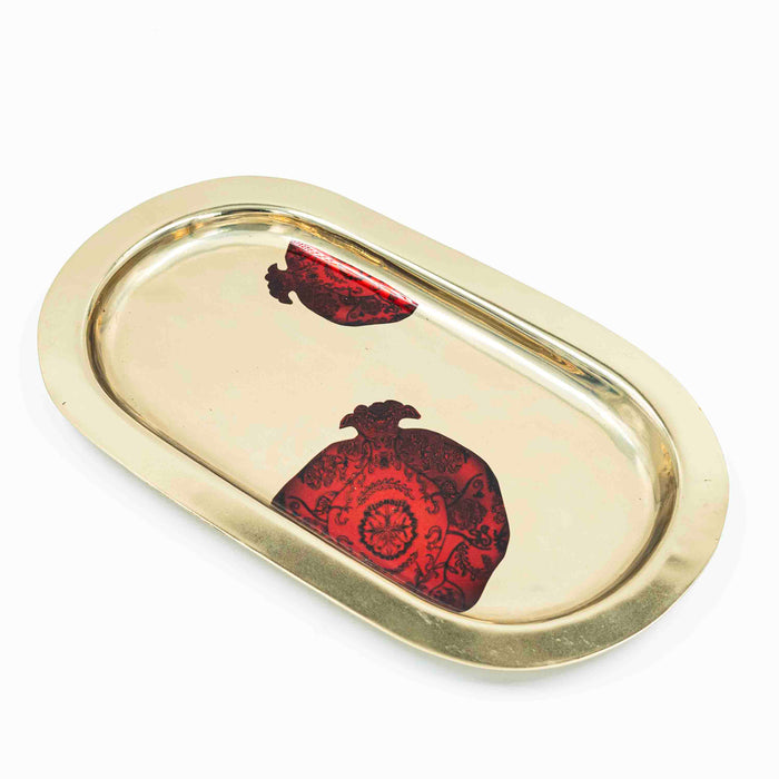 Anar Talayi Wood Oval Plate - Small