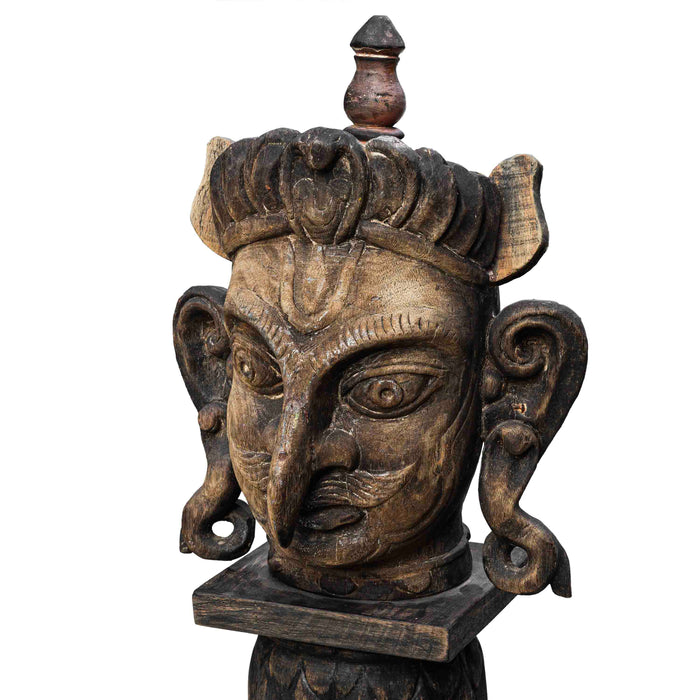 Garuda Wooden Mask With Pillar