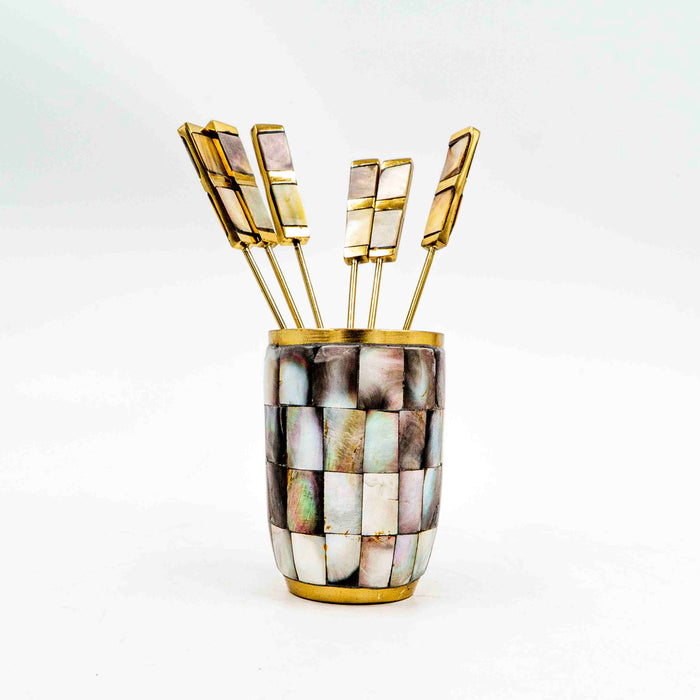 Saoirse Cocktail Picks With Holder - Set of 6