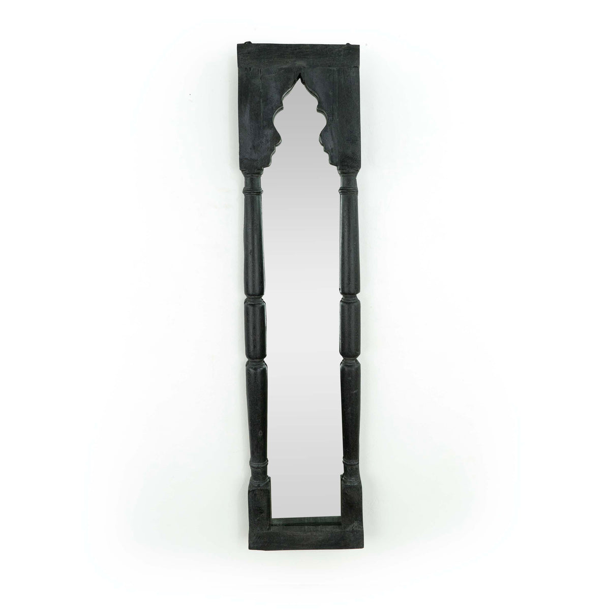 Buy Mirrors Long Arch Mirror Black Distress Shop at The Purple
