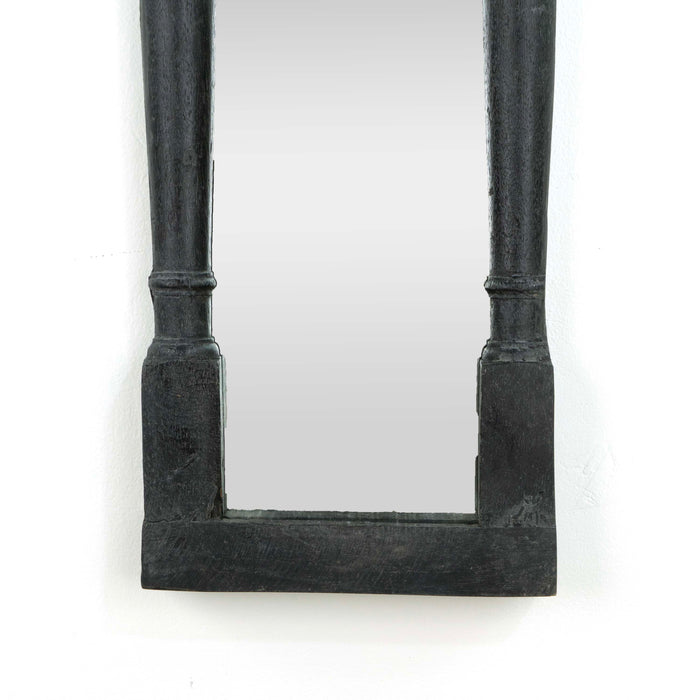 Long Arch Mirror Black Distress