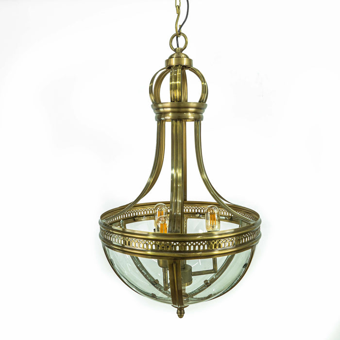 Zeva Brass Antique Pendant Light