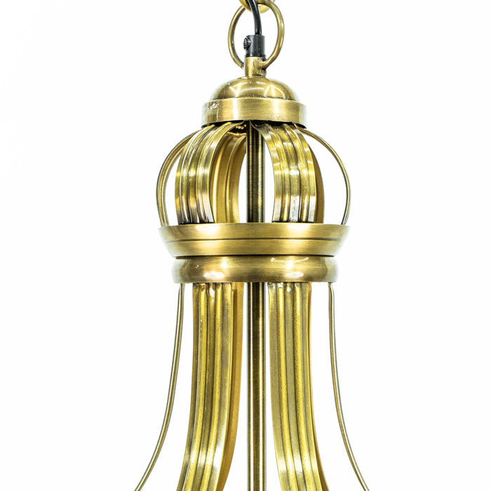 Zeva Brass Antique Pendant Light - Main Image