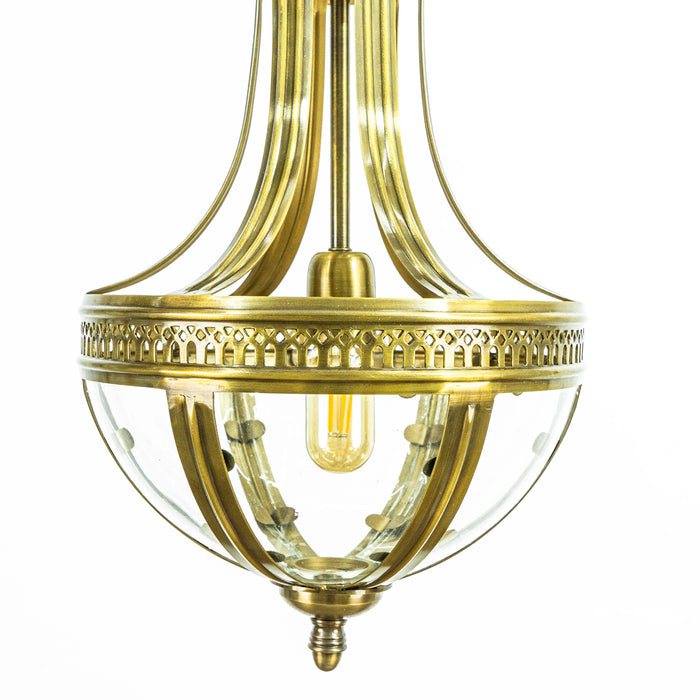 Zeva Brass Antique Pendant Light