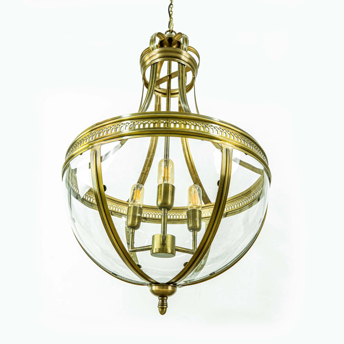 Zeva Brass Antique Pendant Light