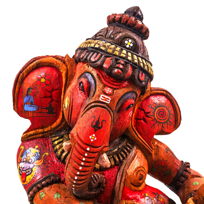 Vira Ganesha Vengai Wooden Statue