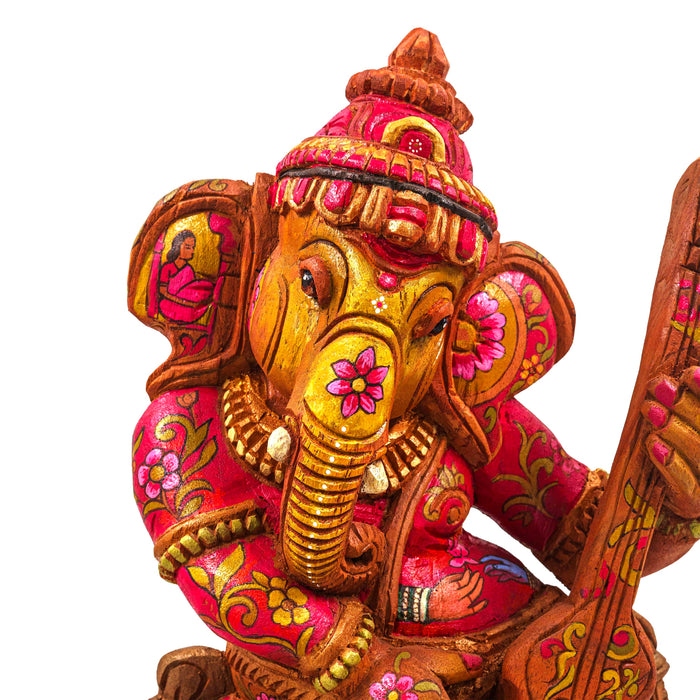 Shringara Ganesha Vengai Wooden Statue