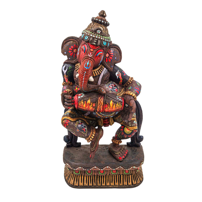 Bhayanaka Ganesha Vengai Wooden Statue