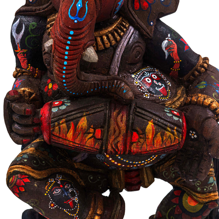 Bhayanaka Ganesha Vengai Wooden Statue