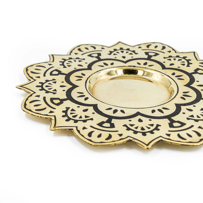 Brass Lotus Tea Light Holder