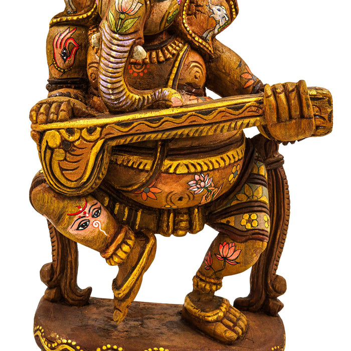 Adbhuta Ganesha Vengai Wooden Statue