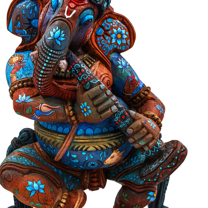 Karuneshwar Ganesha Vengai Wooden Statue