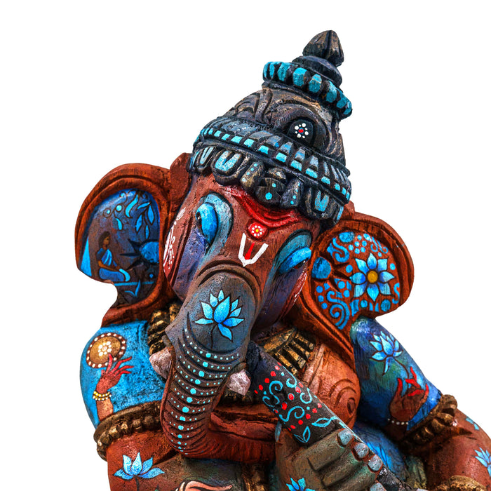 Karuneshwar Ganesha Vengai Wooden Statue