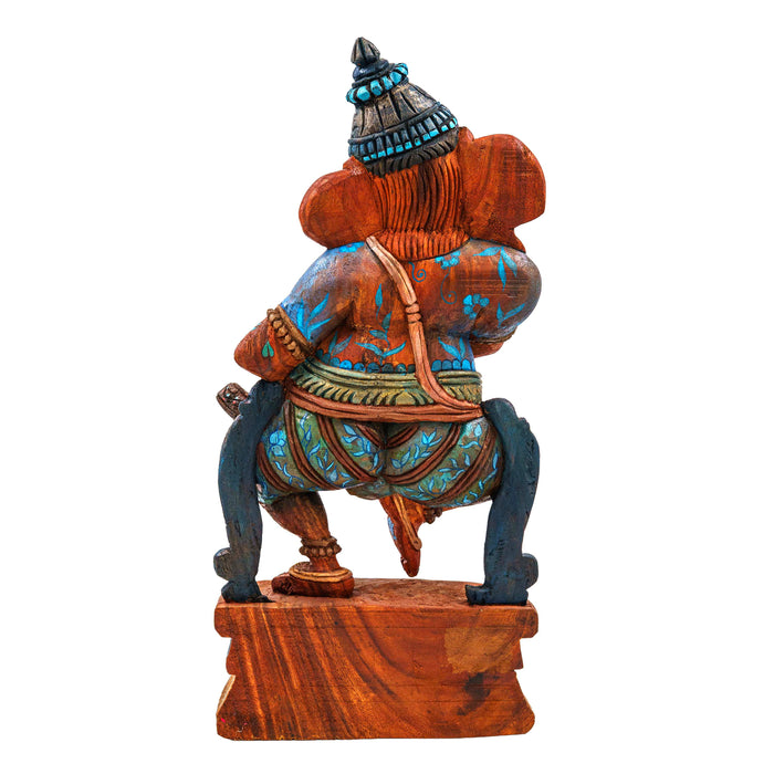 Karuneshwar Ganesha Vengai Wooden Statue