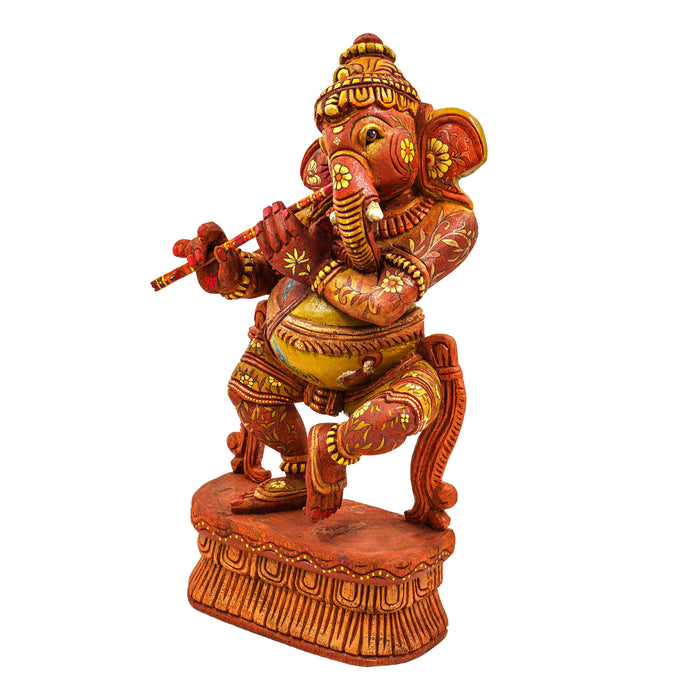 Hasya Ganesha Vengai Wooden Statue