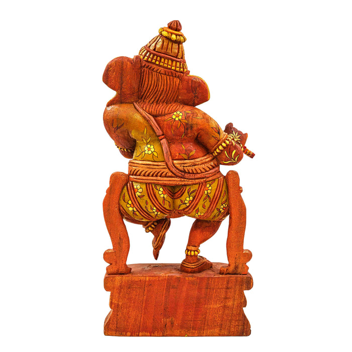 Hasya Ganesha Vengai Wooden Statue