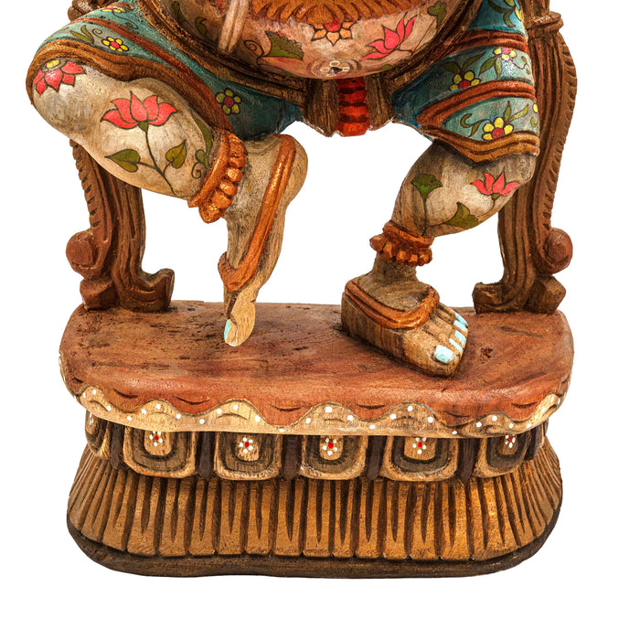 Shantambika Ganesha Vengai Wooden Statue