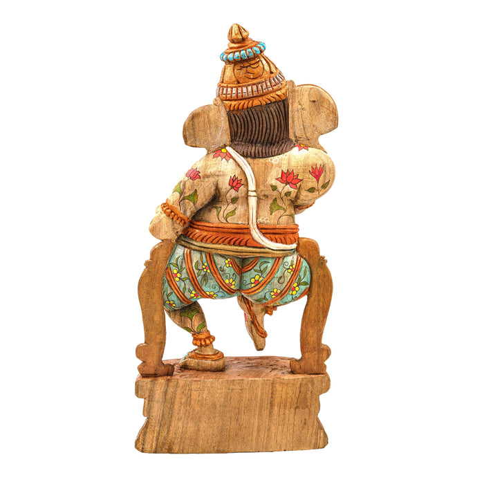 Shantambika Ganesha Vengai Wooden Statue