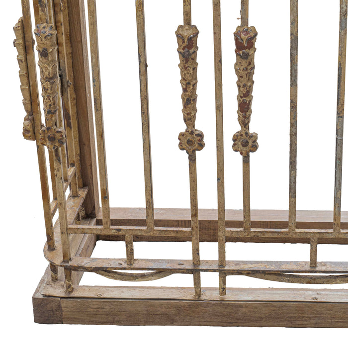 Ezaz Wooden Console With Cast Iron Grills