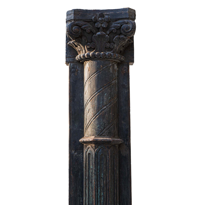 Kiaan Half Wooden Half Pillar Set