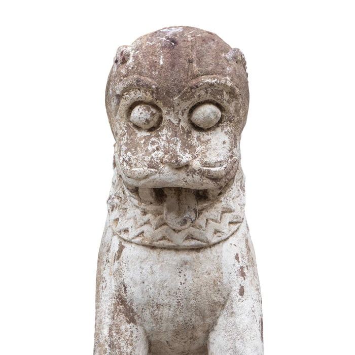 Rasi Sinkam Stone Lion On Wooden Base