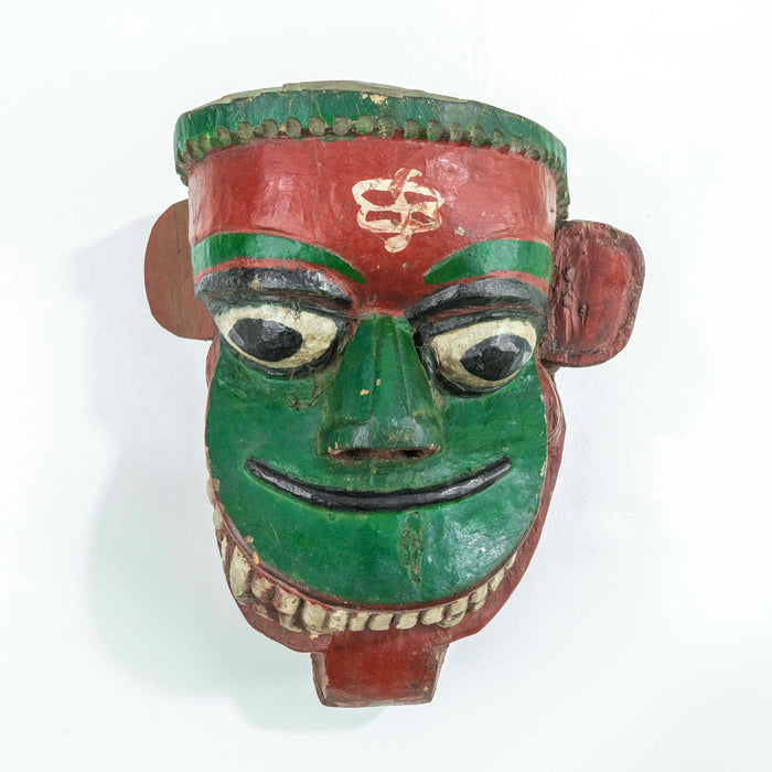 Mukhavat Green Wooden Mask