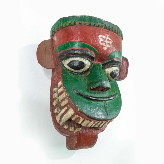 Mukhavat Green Wooden Mask