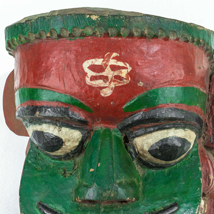 Mukhavat Green Wooden Mask