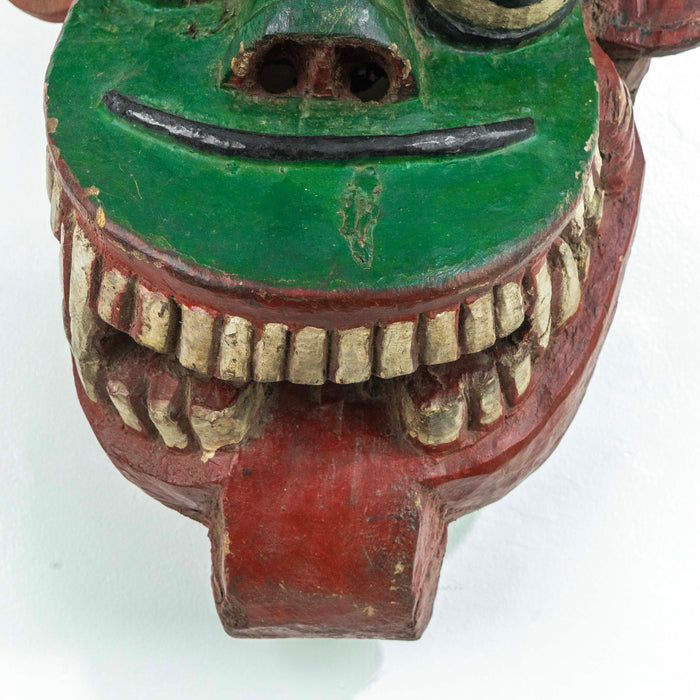 Mukhavat Green Wooden Mask