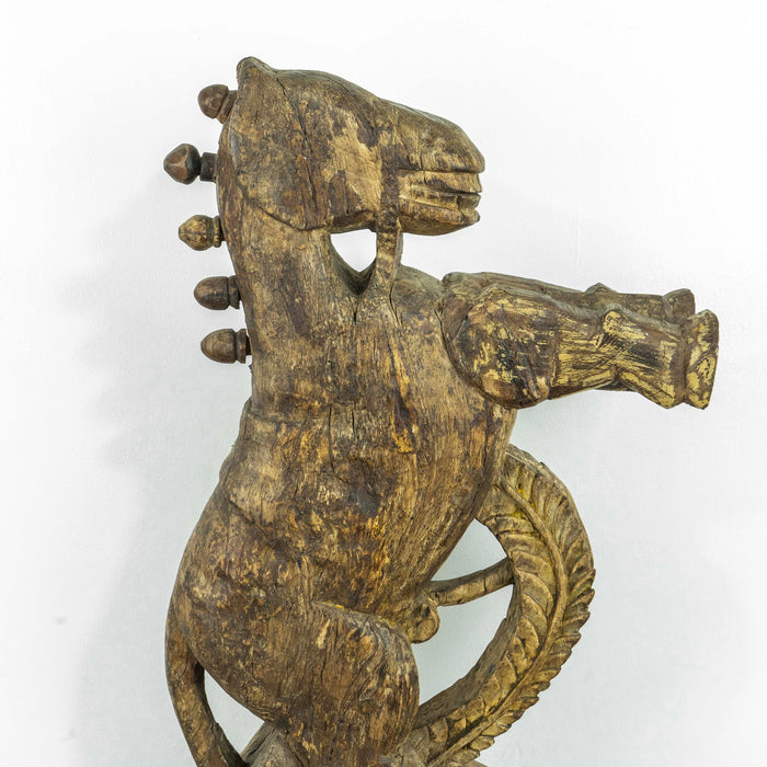 Mara Gurram Wooden Horse On Stand