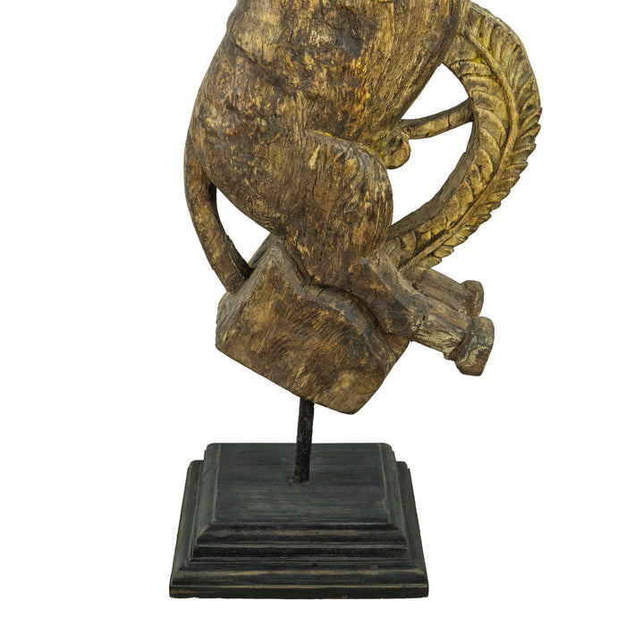 Mara Gurram Wooden Horse On Stand