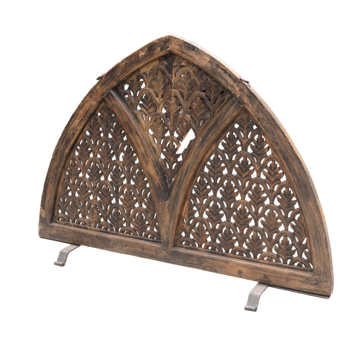 Roya Teak Wood Panel With Iron stand