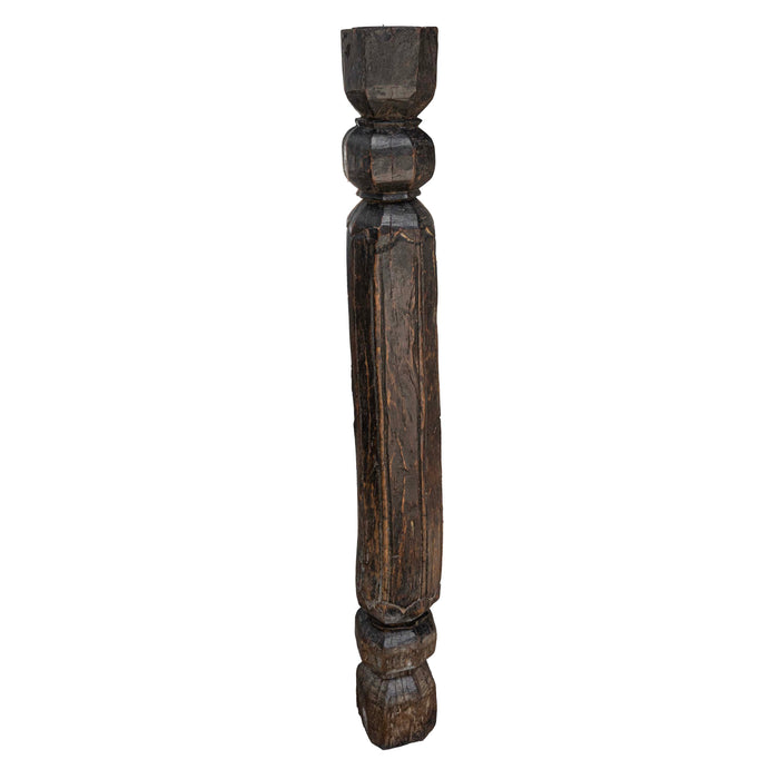 Khair Wooden Maharashtra Pillar Candle Holders