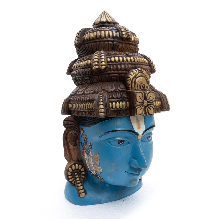 Vishnu Mask Blue Pichwai Style