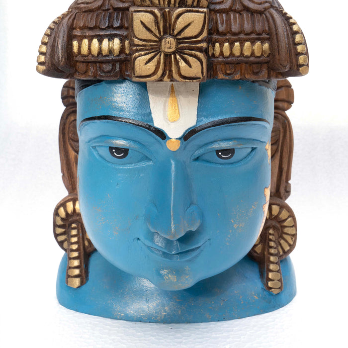 Vishnu Mask Blue Pichwai Style