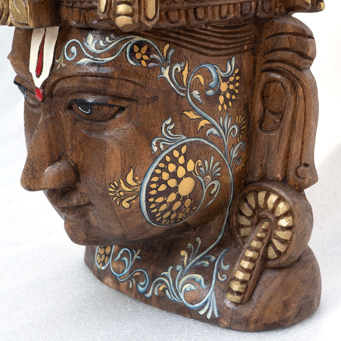 Vishnu Mask Vishnu Tanjore Style