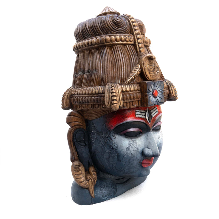 Shiva Mask Dancing Shiva Red & Grey