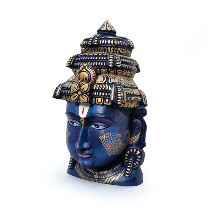 Vishnu Mask Vithala Blue & Gold