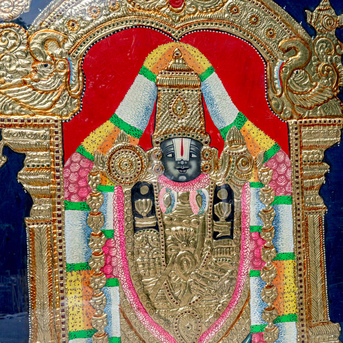 VENKATESHWARA SWAMY TANJORE PAINTING