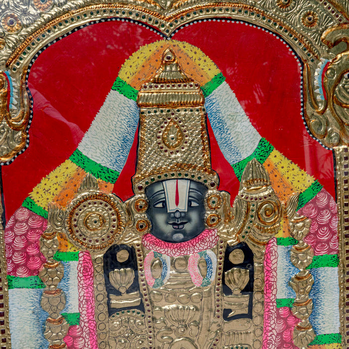 VENKATESHWARA SWAMY TANJORE PAINTING
